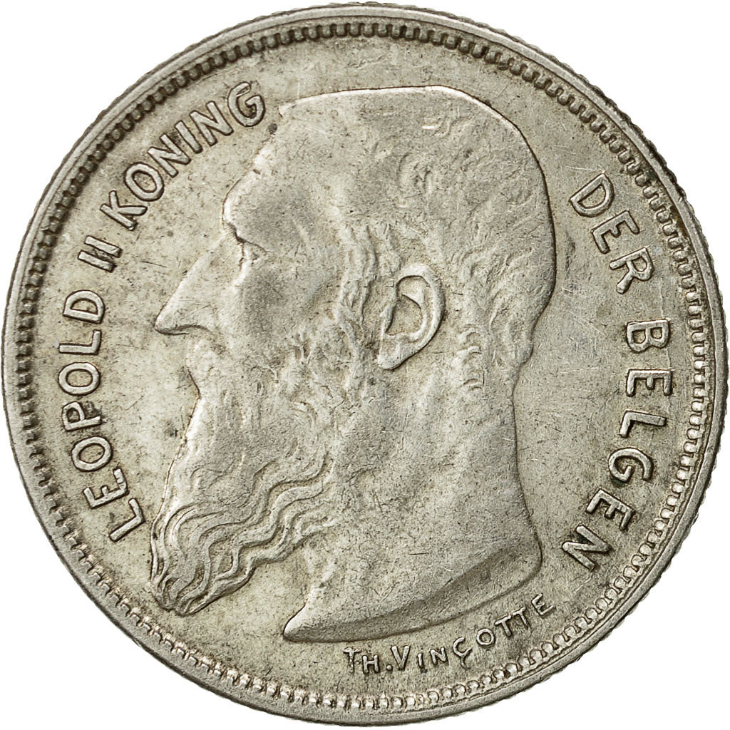 Coin, Belgium, 2 Francs, 2 Frank, 1909, EF(40-45), Silver, KM:59
