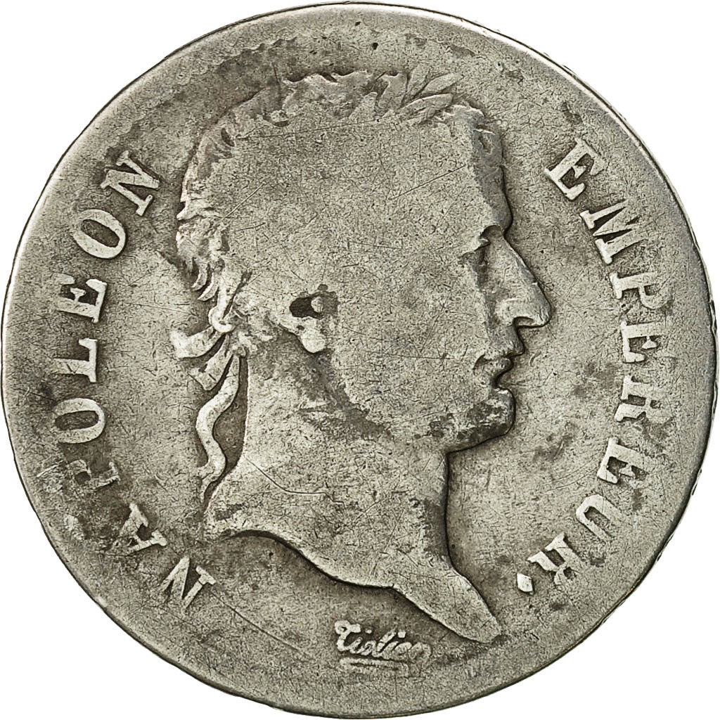 France, Napoléon I, Franc, 1808, Paris, VG(8-10), Silver, KM:682.1, Gadoury:446