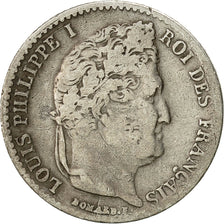 Francia, Louis-Philippe, 1/4 Franc, 1841, Paris, MB, Argento, KM:740.1