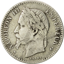 France, Napoleon III, 50 Centimes, 1867, Paris, VF(30-35), KM 814.1