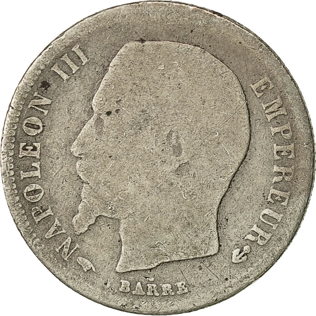Monnaie, France, Napoleon III, Napoléon III, 50 Centimes, 1858, Paris, B