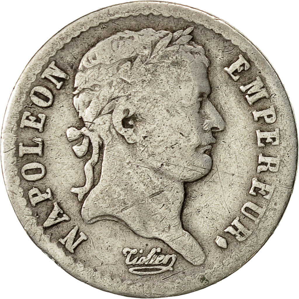 France, Napoléon I, 1/2 Franc, 1808, Paris, VF(20-25), Silver, KM:680.1