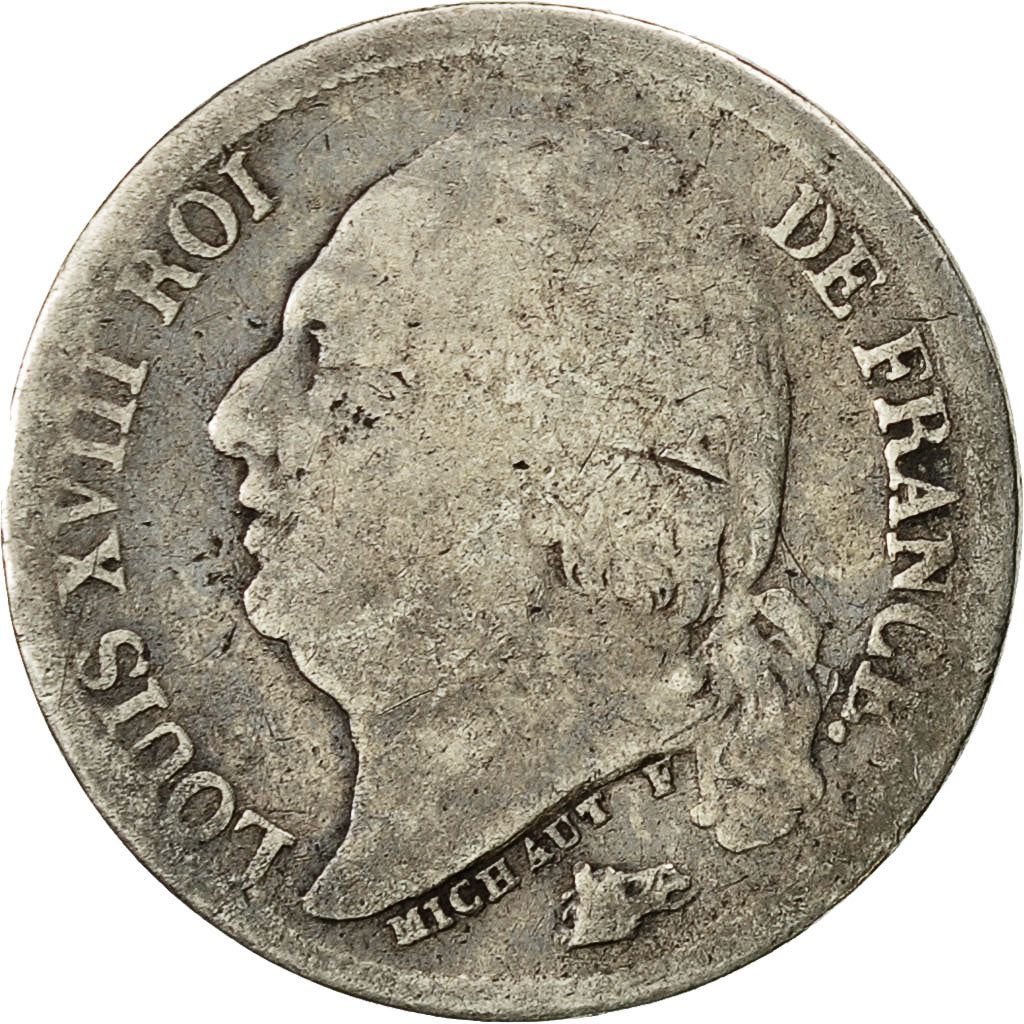 Coin, France, Louis XVIII, Louis XVIII, 1/2 Franc, 1821, Paris, VG(8-10)