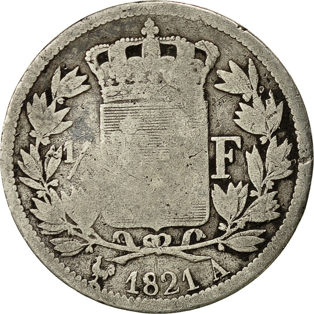 Coin, France, Louis XVIII, Louis XVIII, 1/2 Franc, 1821, Paris, VG(8-10)