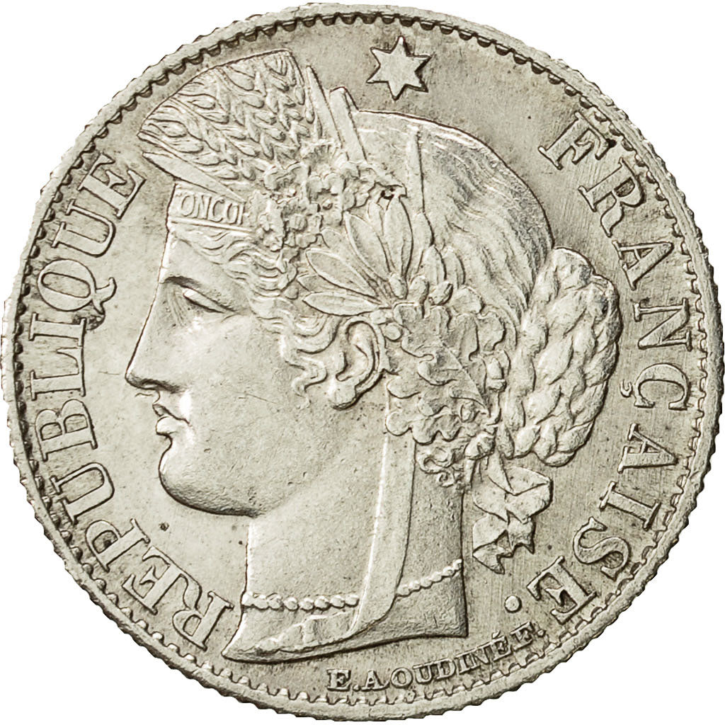 Coin, France, Cérès, 50 Centimes, 1872, Paris, AU(55-58), Silver, KM:834.1