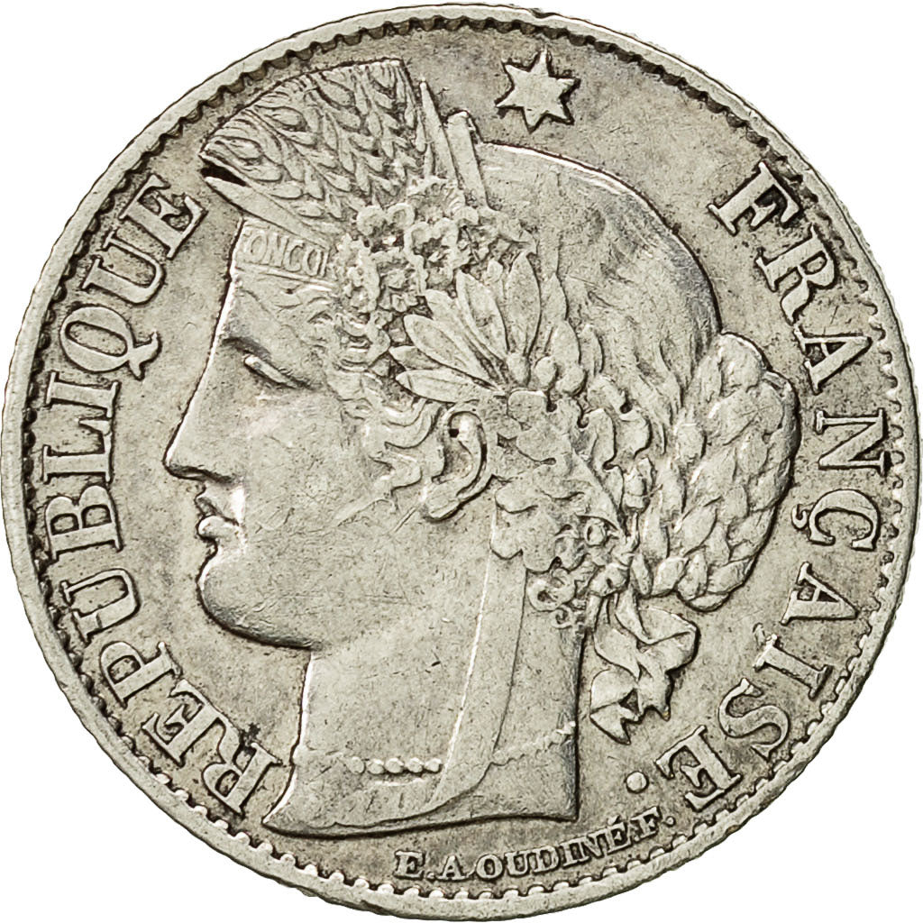 Coin, France, Cérès, 50 Centimes, 1873, Paris, AU(50-53), Silver, KM:834.1