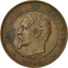 Francia, Napoleon III, 10 Centimes, 1854, Lille, BB, Bronzo, KM 771.7