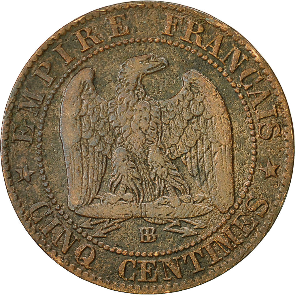 Coin, France, Napoleon III, Napoléon III, 5 Centimes, 1861, Strasbourg