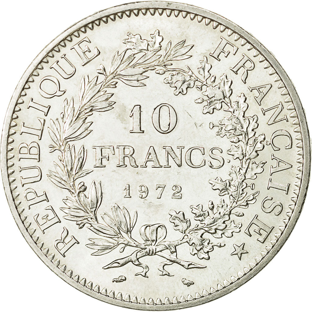 Coin, France, Hercule, 10 Francs, 1972, Paris, MS(60-62), Silver, KM:932