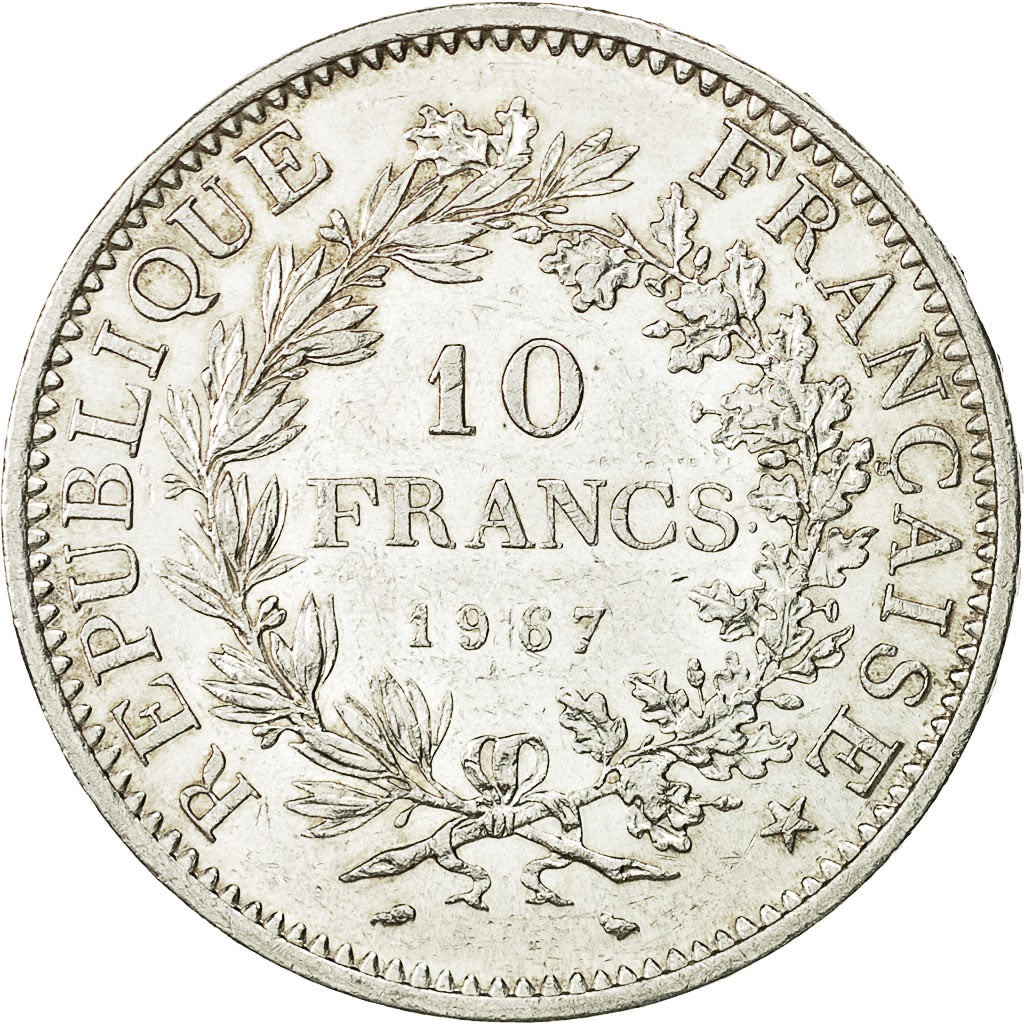 Coin, France, Hercule, 10 Francs, 1967, Paris, AU(55-58), Silver, KM:932