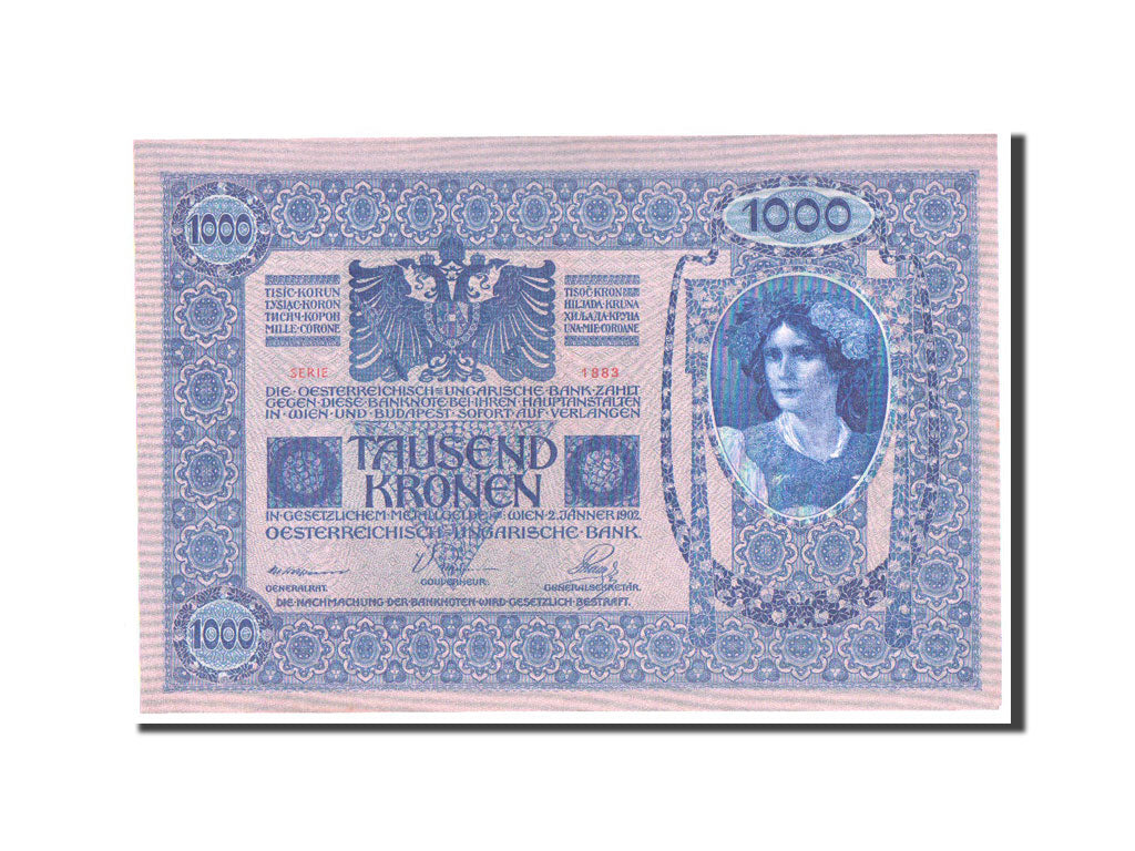 Austria, 1000 Kronen, 1919, KM #61, UNC(65-70)