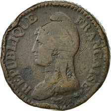 Munten, Frankrijk, Dupré, Decime, 1795, Paris, ZG+, Bronze, KM:637.1
