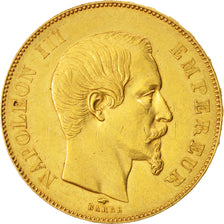 FRANCE, Napoléon III, 50 Francs, 1857, Paris, KM #785.1, AU(50-53), Gold, Gadour