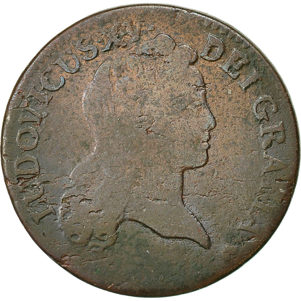 münze, Frankreich, Louis XV, Demi sol au buste enfantin,1720,SGE+,KM 451.3