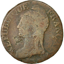moneda, Francia, Dupré, 5 Centimes, 1796, Limoges, BC+, Bronce, KM:640.7