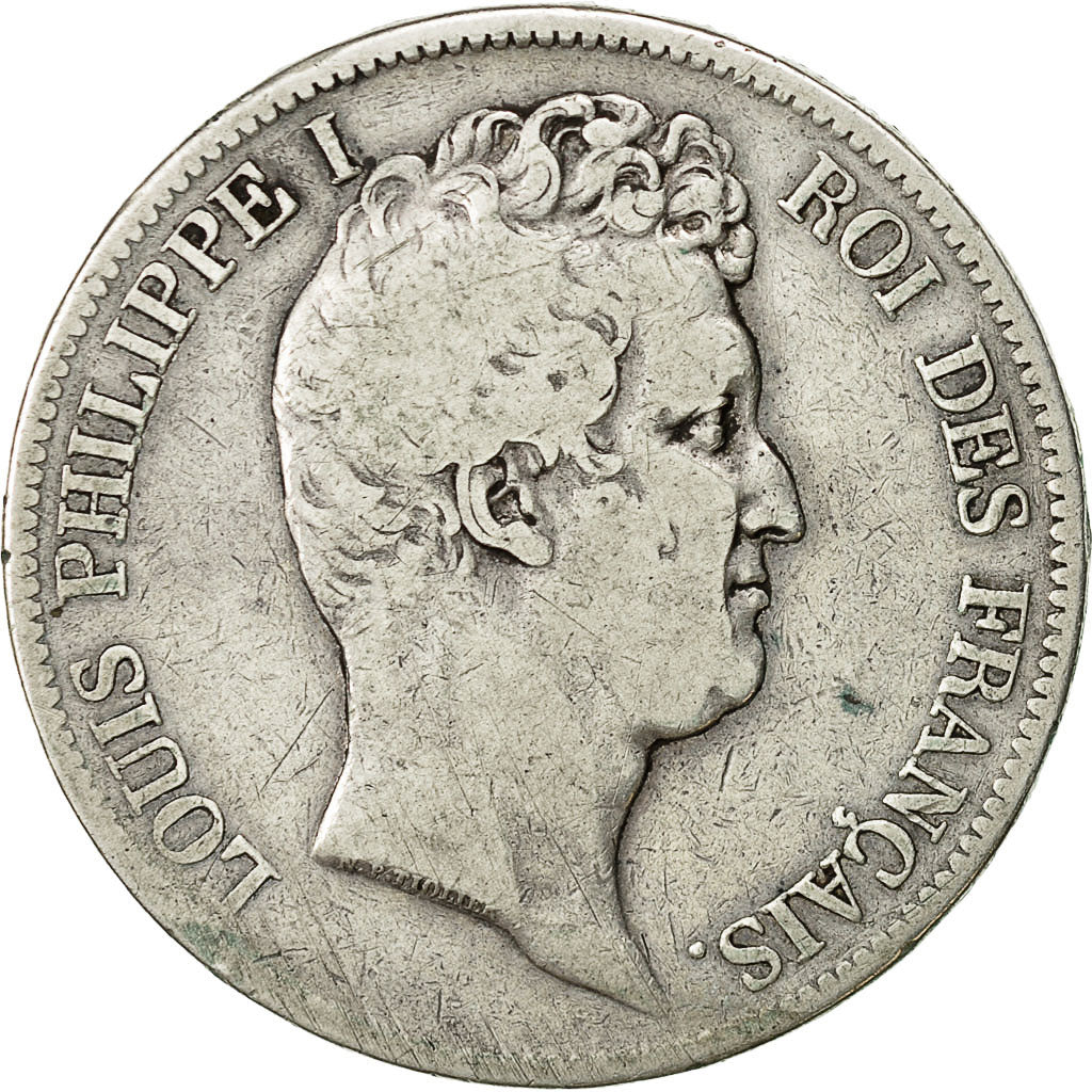Coin, France, Louis-Philippe, 5 Francs, 1831, Lille, VF(20-25), Silver