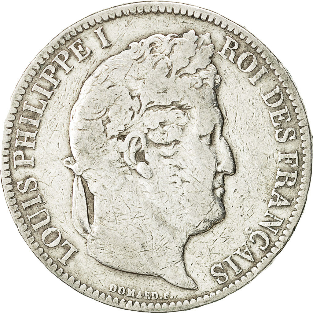 Coin, France, Louis-Philippe, 5 Francs, 1831, Paris, VF(20-25), Silver