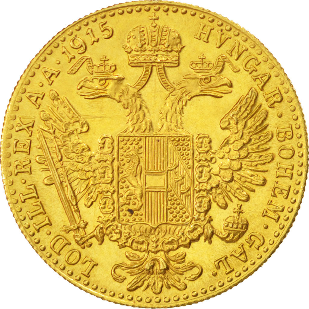 AUSTRIA, Ducat, 1915, KM #2267, MS(63), Gold, 3.50