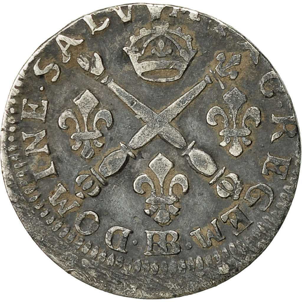 Monnaie, France, Louis XIV, 5 Sols aux insignes, 5 Sols, 1/16 ECU, 1704