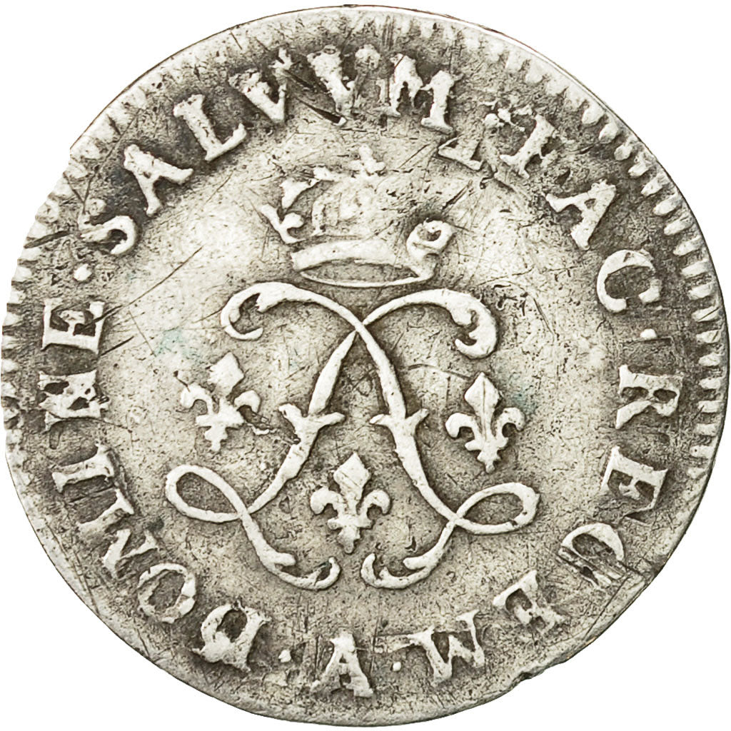 moneta, Francia, Louis XIV, 4 Sols aux 2 L, 1691, Paris, MB+, KM 281.1
