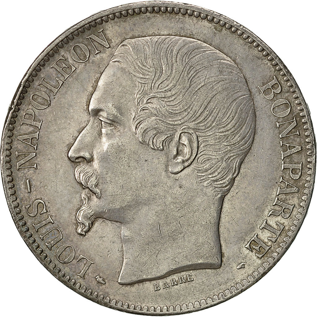 Moneta, Francia, Napoléon III, 5 Francs, 1852, Paris, BB+, Argento, KM:773.1