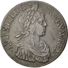 Munten, Frankrijk, Louis XIV, Écu à la mèche longue, Ecu, 1647, Montpellier
