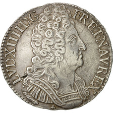 coin, France, Louis XIV, Écu aux 3 couronnes,1710, Riom, EF(40-45),KM 386.13