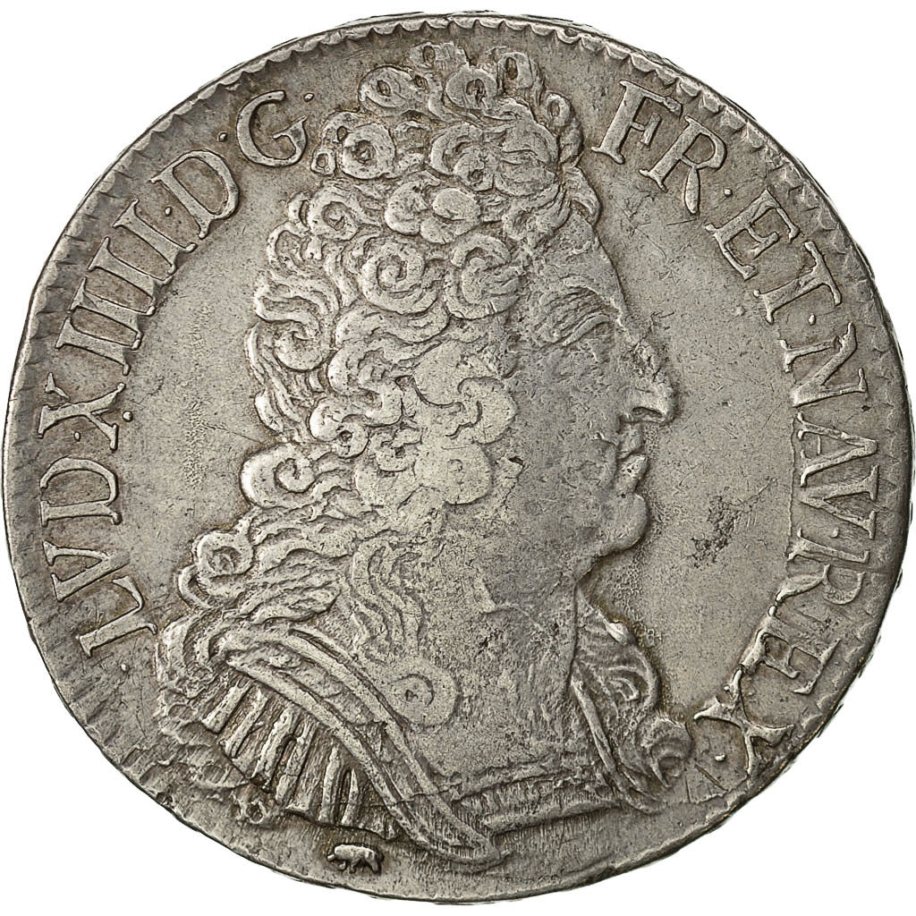 moneta, Francia, Louis XIV, Écu aux 3 couronnes,1711, Bourges, BB,KM 386.21
