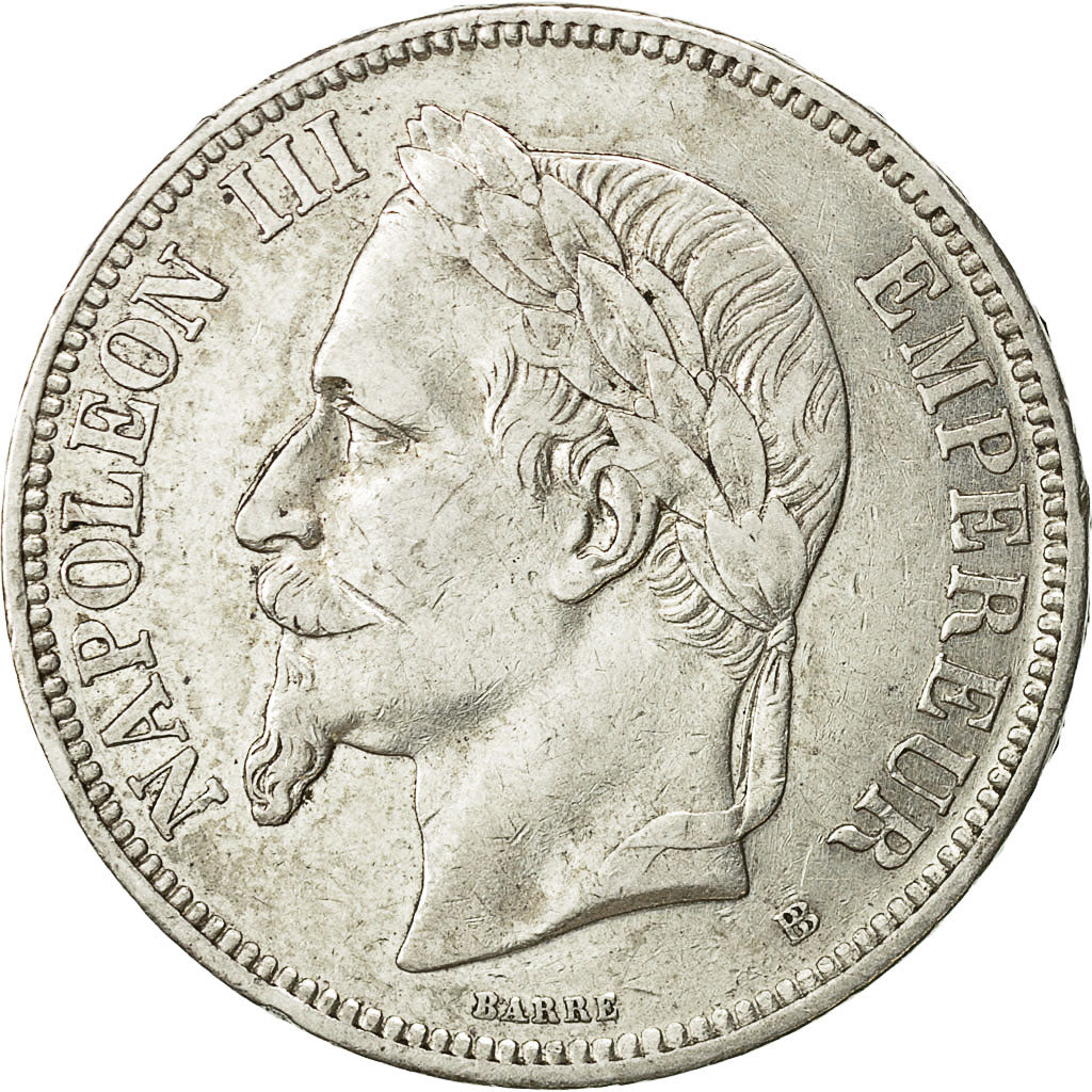 Coin, France, Napoléon III, 5 Francs, 1869, Strasbourg, EF(40-45), Silver