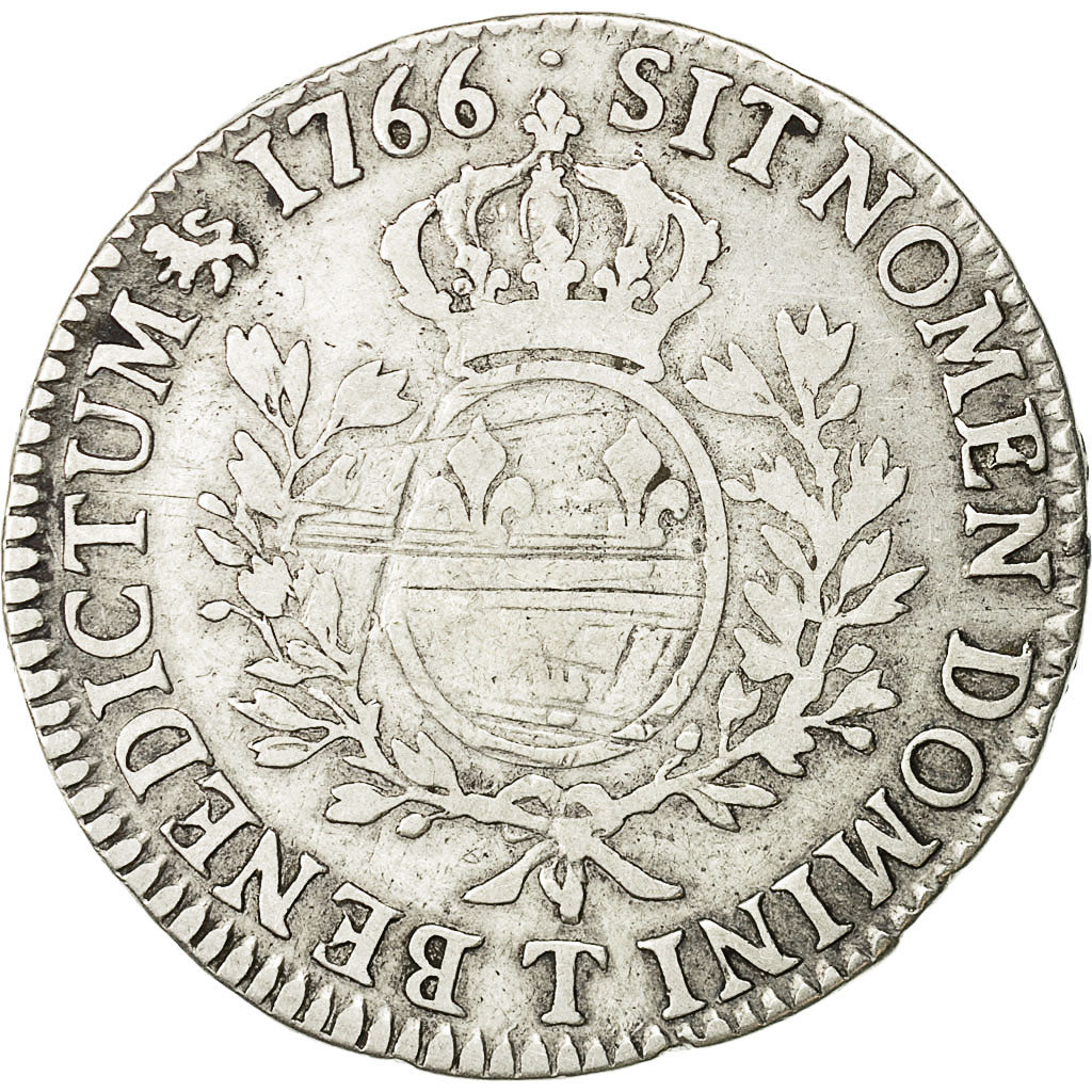 Münze, Frankreich, Louis XV, Écu au bandeau, Ecu, 1766, Nantes, S, Silber