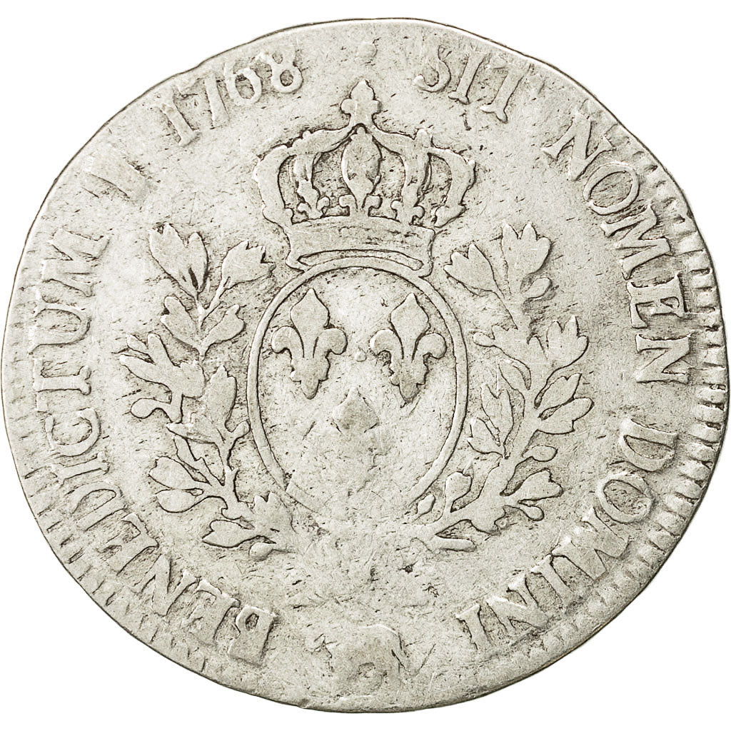 Coin, France, Louis XV, Écu de Béarn au bandeau, Ecu, 1768, Pau, VF(20-25)
