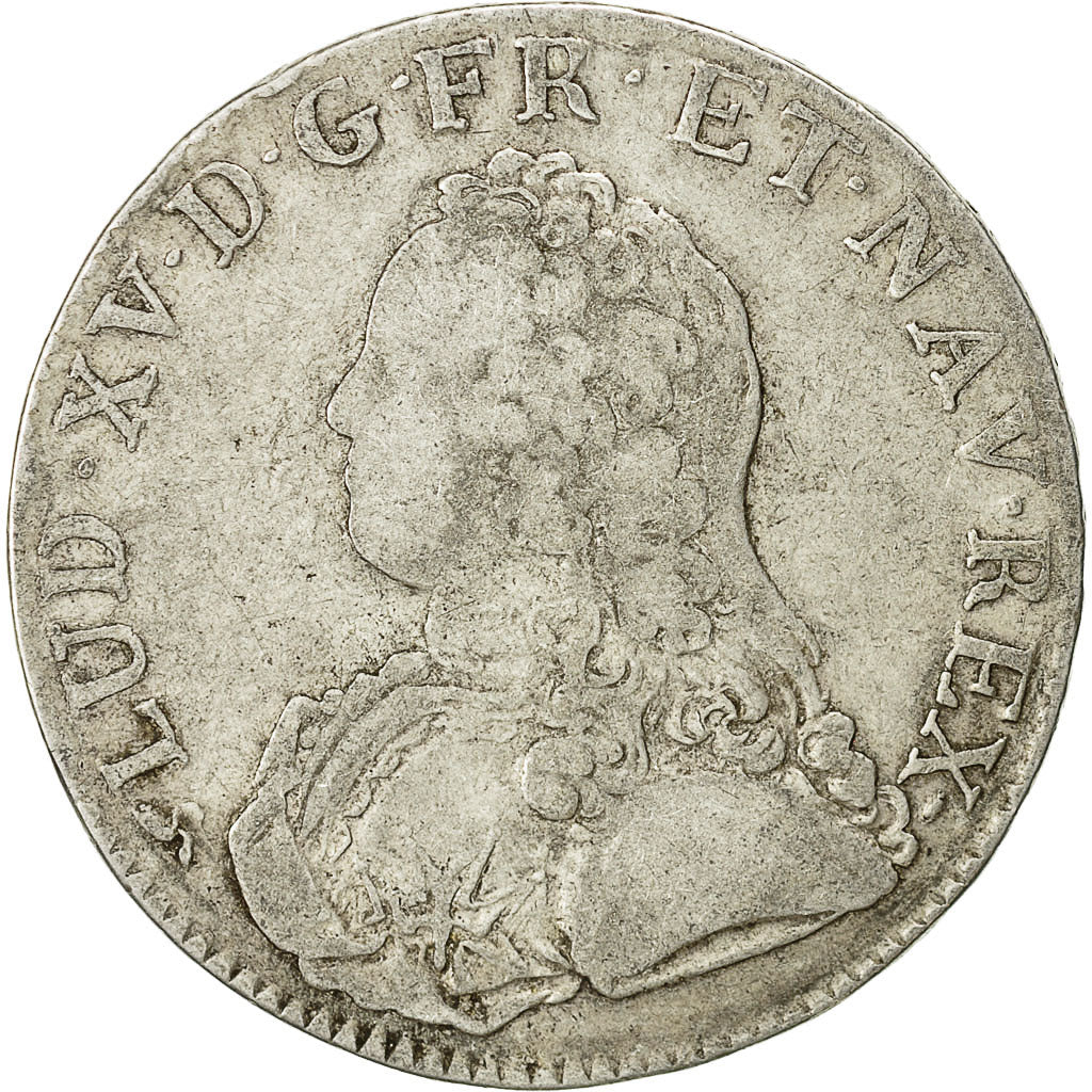Coin, France, Louis XV, Écu aux branches d'olivier, Ecu, 1726, Rouen