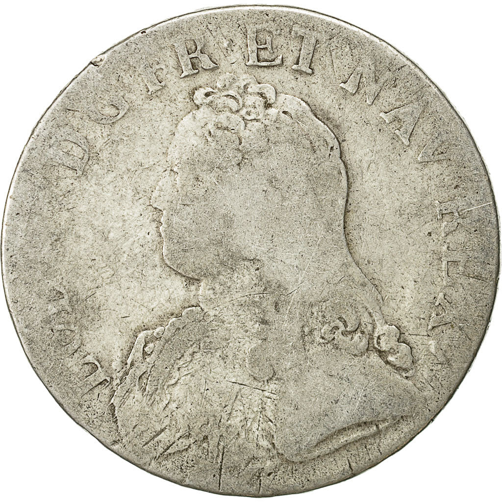 Coin, France, Louis XV, Écu aux branches d'olivier, Ecu, 1732, Reims, F(12-15)