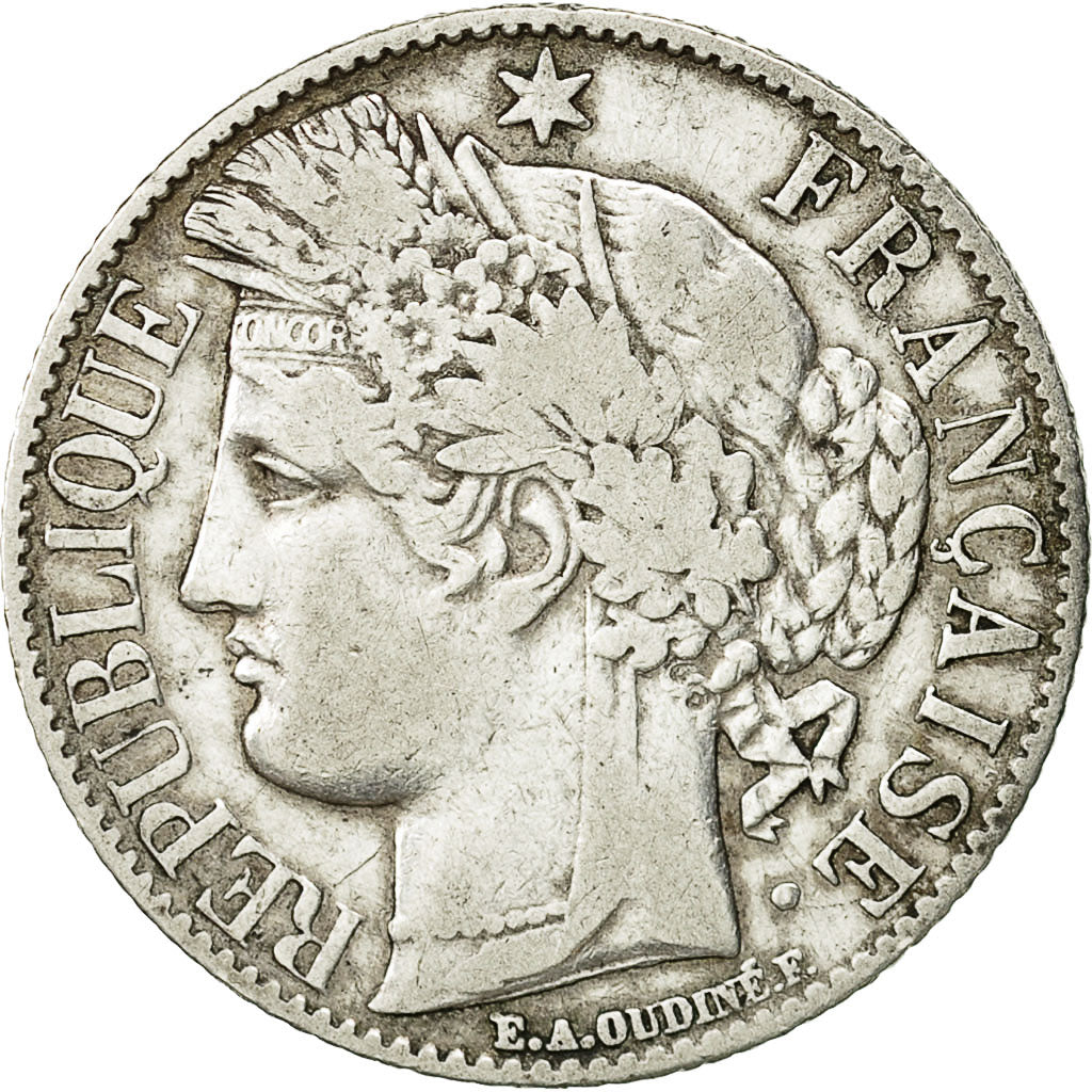 Coin, France, Cérès, Franc, 1887, Paris, VF(30-35), Silver, KM:822.1