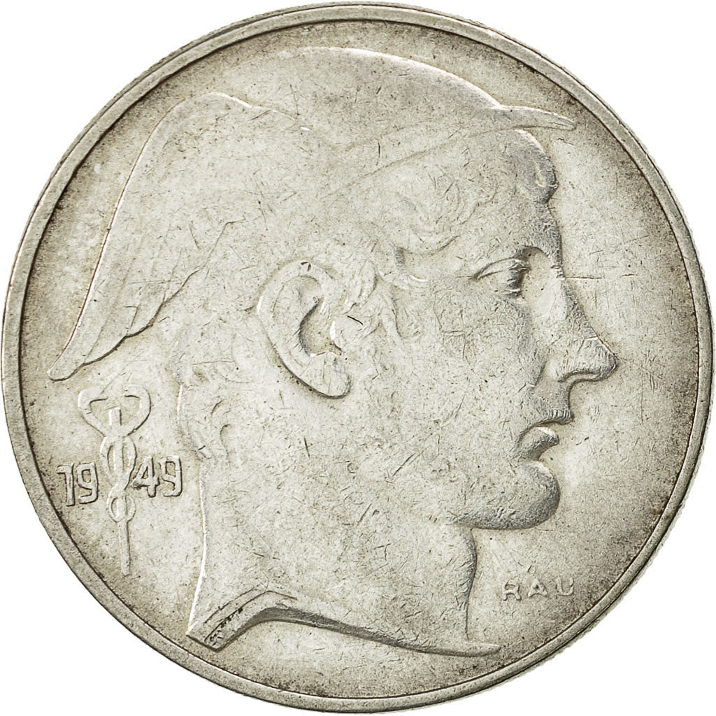 Coin, Belgium, 20 Francs, 20 Frank, 1949, EF(40-45), Silver, KM:141.1