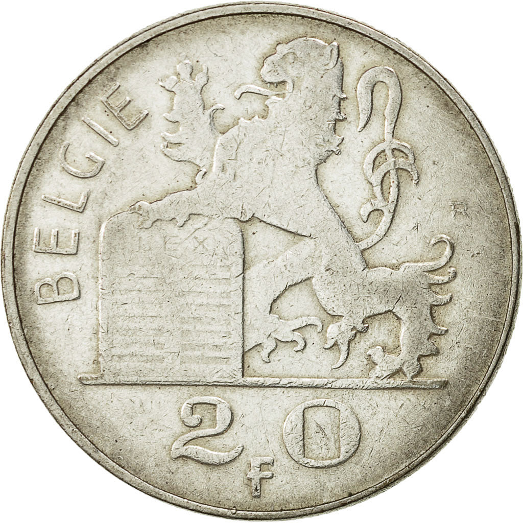 Coin, Belgium, 20 Francs, 20 Frank, 1949, EF(40-45), Silver, KM:141.1
