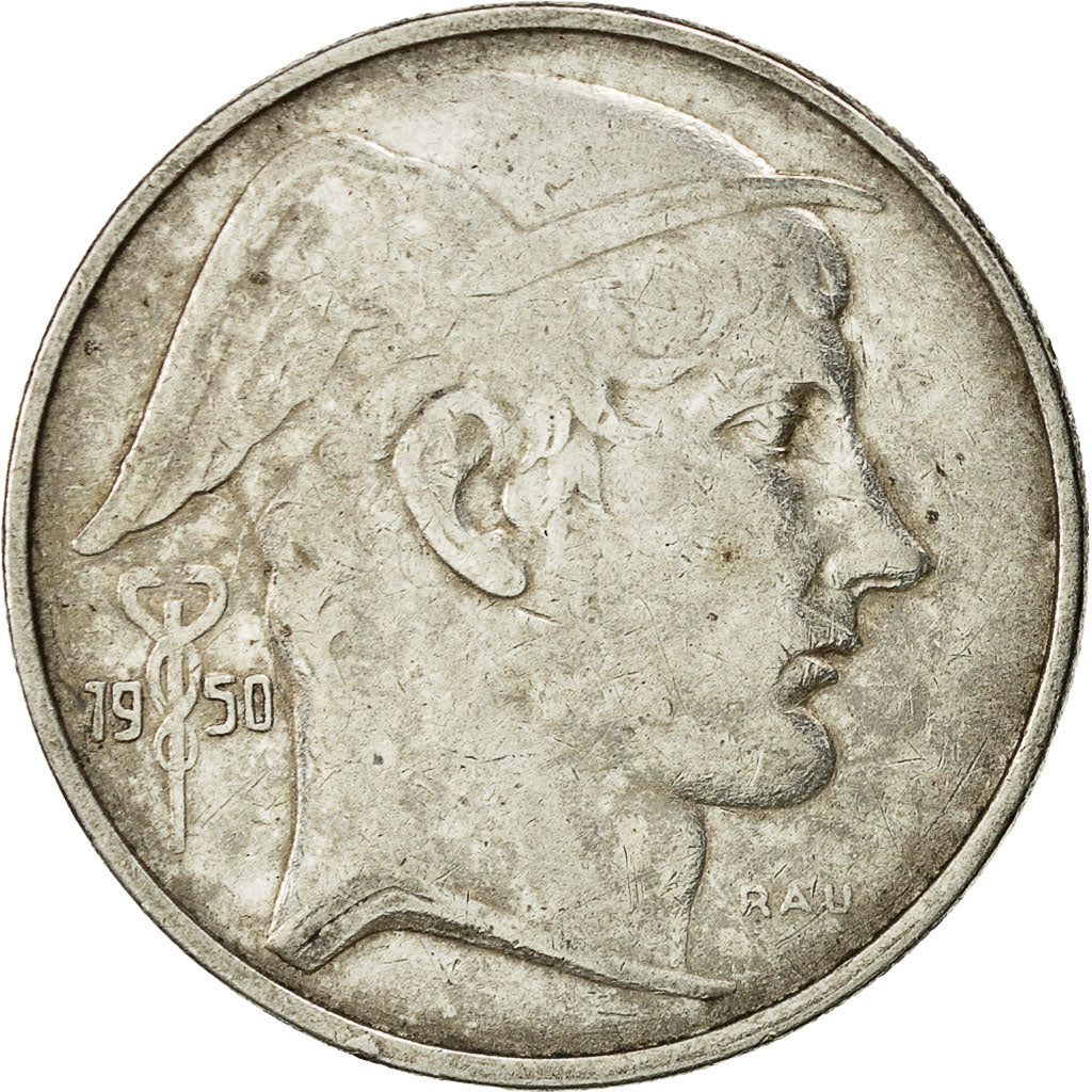 Coin, Belgium, 20 Francs, 20 Frank, 1950, VF(30-35), Silver, KM:140.1