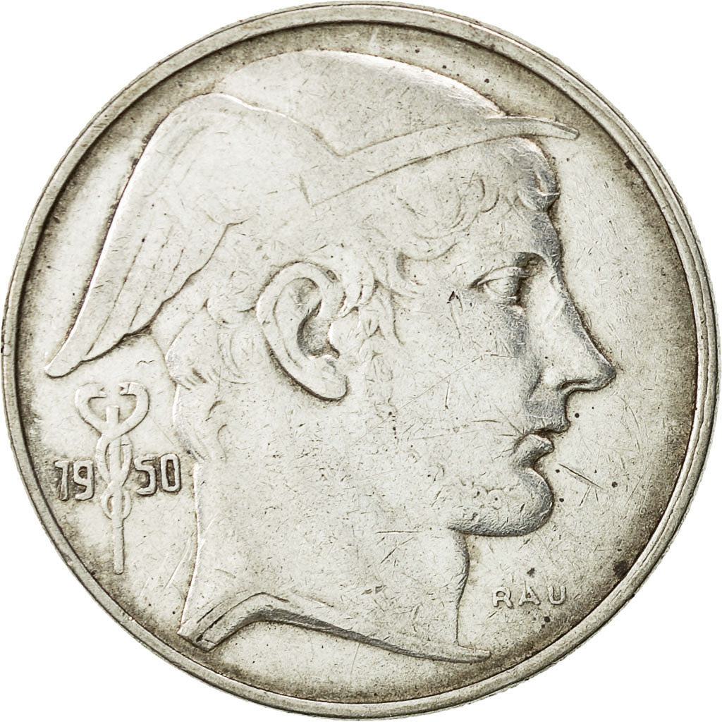 Coin, Belgium, 20 Francs, 20 Frank, 1950, EF(40-45), Silver, KM:140.1