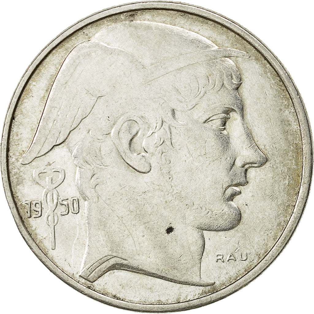 Coin, Belgium, 20 Francs, 20 Frank, 1950, AU(50-53), Silver, KM:140.1