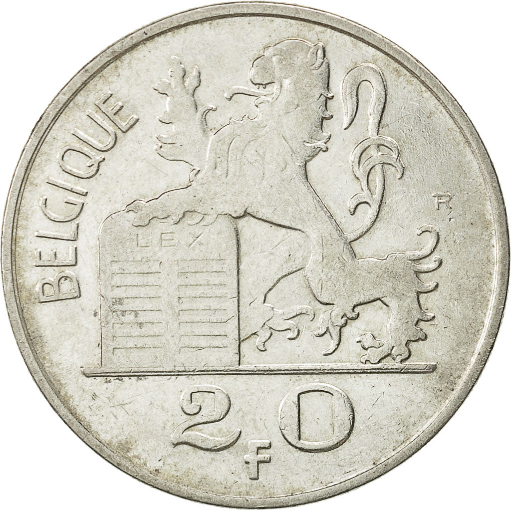 Coin, Belgium, 20 Francs, 20 Frank, 1950, AU(50-53), Silver, KM:140.1