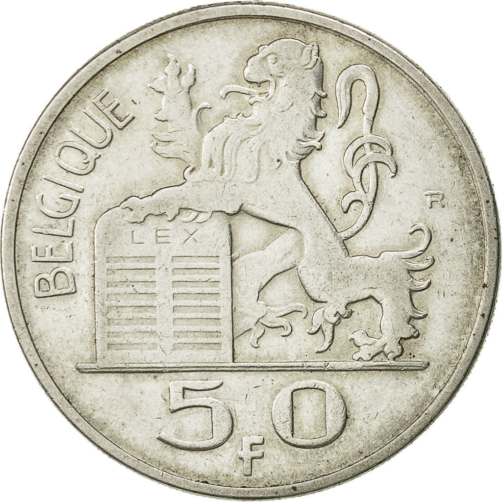 Coin, Belgium, 50 Francs, 50 Frank, 1949, EF(40-45), Silver, KM:136.1