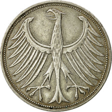 Coin, GERMANY - FEDERAL REPUBLIC, 5 Mark, 1951, Hambourg, EF(40-45), Silver