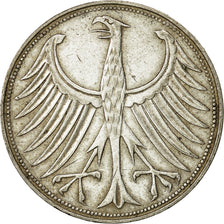 Coin, GERMANY - FEDERAL REPUBLIC, 5 Mark, 1963, Munich, EF(40-45), Silver