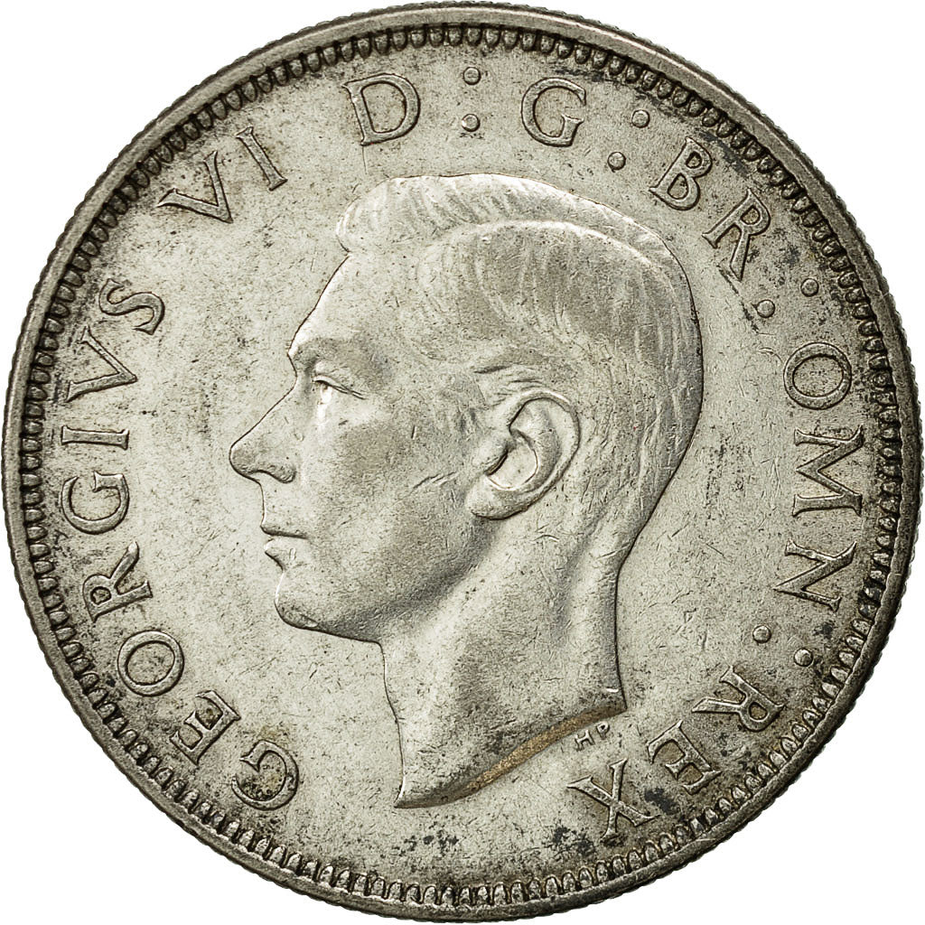 Coin, Great Britain, George VI, 1/2 Crown, 1944, AU(50-53), Silver, KM:856