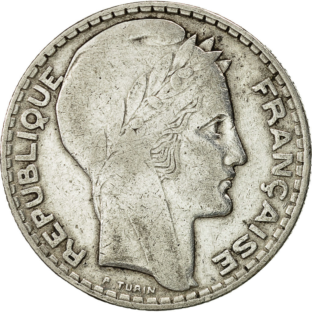 Moneta, Francia, Turin, 10 Francs, 1933, Paris, BB, Argento, KM:878, Gadoury:801