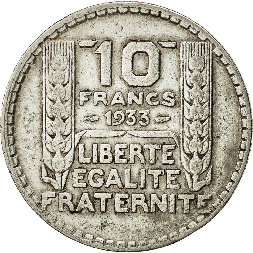 Moneta, Francia, Turin, 10 Francs, 1933, Paris, BB, Argento, KM:878, Gadoury:801