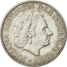 Coin, Netherlands, Juliana, Gulden, 1957, AU(50-53), Silver, KM:184
