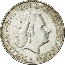 Coin, Netherlands, Juliana, Gulden, 1958, AU(50-53), Silver, KM:184