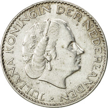 Coin, Netherlands, Juliana, Gulden, 1955, AU(50-53), Silver, KM:184