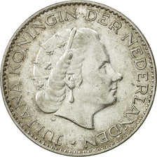 Coin, Netherlands, Juliana, Gulden, 1955, AU(50-53), Silver, KM:184